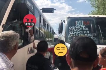 Furioso operador de transporte público es detenido por golpear a conductor