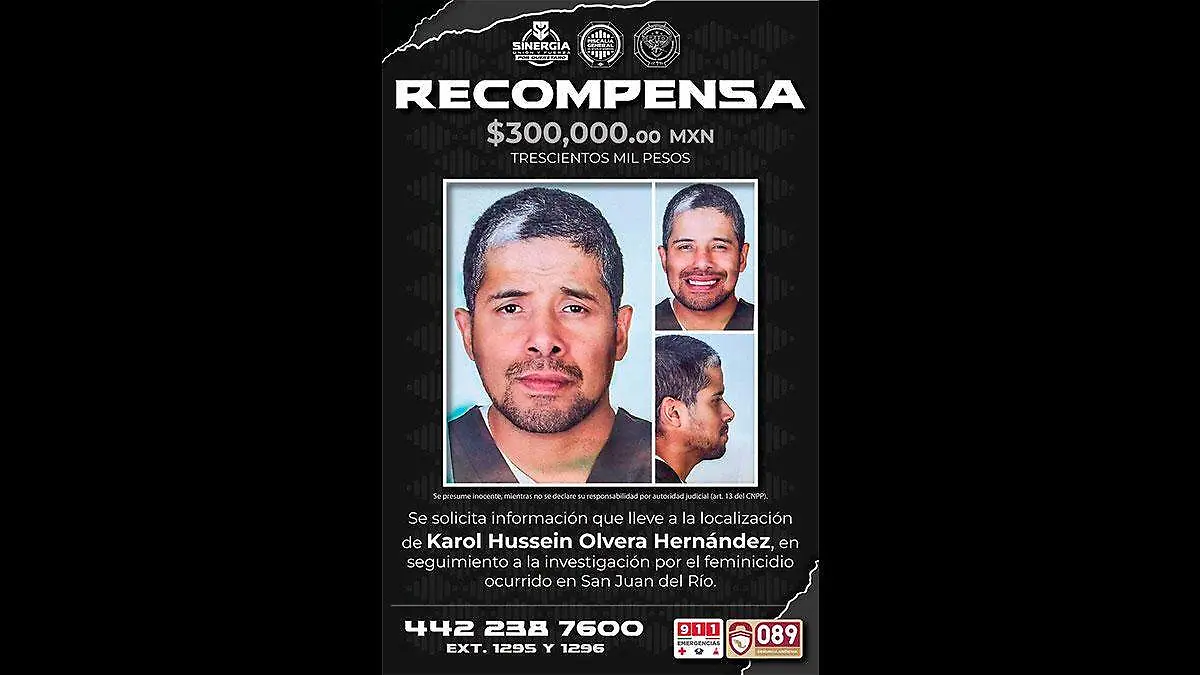 Ofrecen recompensa por datos para capturar a presunto feminicida de Perla
