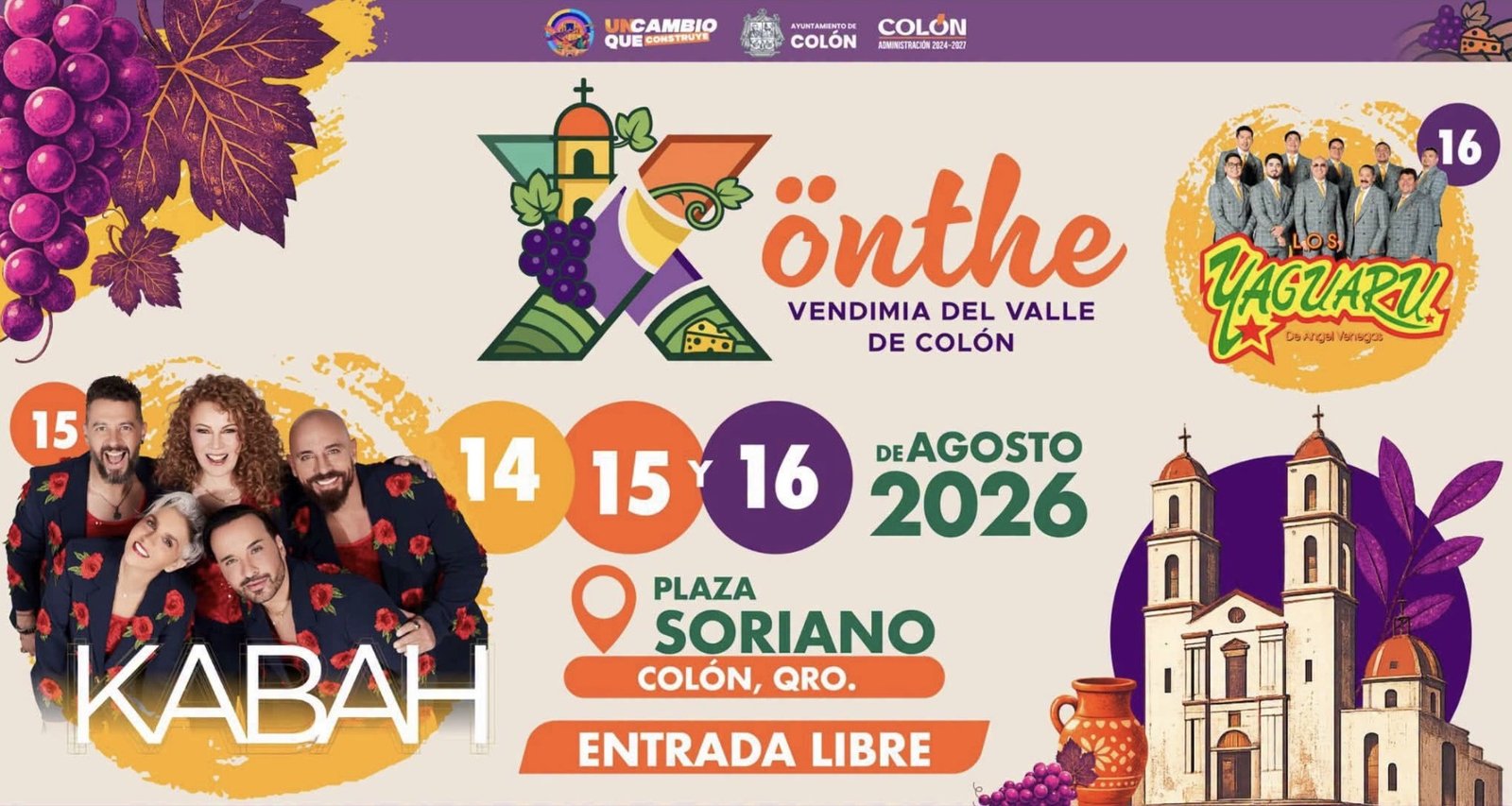 KABAH y Los Yaguarú encabezan cartel de Xönthe 2026